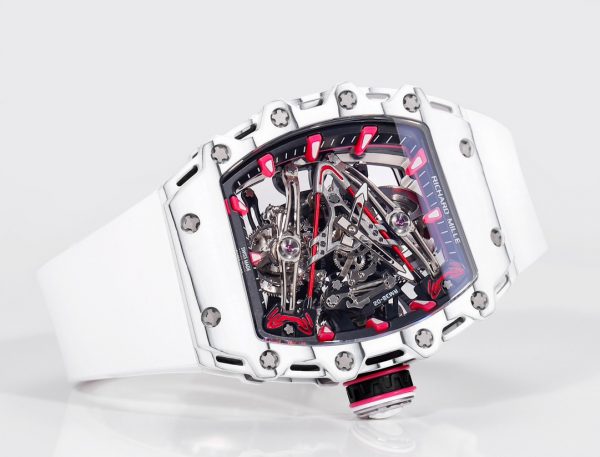 Richard Mille RM 38 02 Bubba Watson Tourbillon Boîtier blanc Bracelet caoutchouc & tissu – Image 3