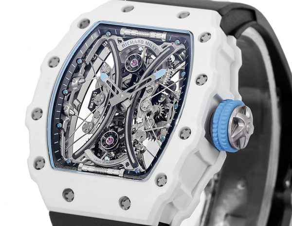 Richard Mille RM053-01 Pablo MacDonough Cadran squelette Bracelet caoutchouc noir – Image 3