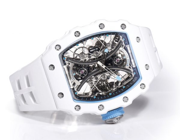Richard Mille RM053-01 Pablo MacDonough Cadran squelette Bracelet caoutchouc blanc – Image 6