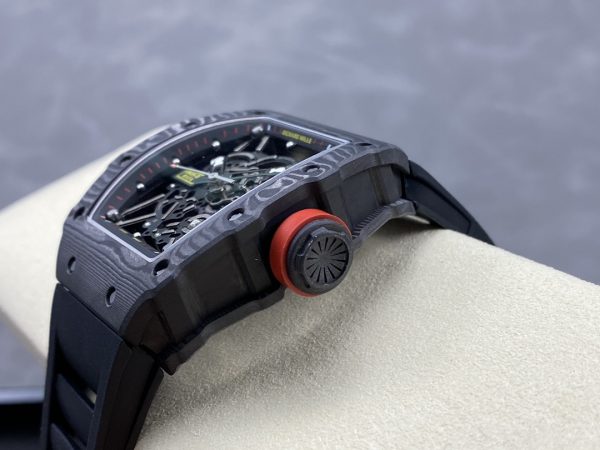 Richard Mille Rafael Nadal NTPT Carbone RM Bracelet caoutchouc noir RM035-02 – Image 6