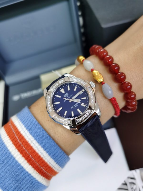 Tag Heuer Aquaracer Perle Bleue & Diamant WAY131N.FT6091 Quartz 35mm – Image 6