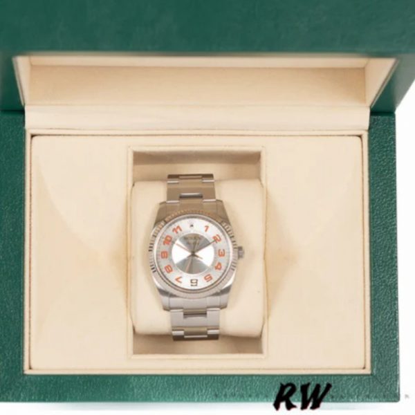 Rolex Oyster Perpetual Air-King 114200 Cadran Argent Concentrique 34mm Réplique Unisexe – Image 6