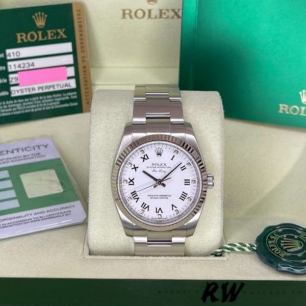 Rolex Oyster Perpetual Air-King 114234 Cadran Diamant Blanc 34mm Réplique Unisexe – Image 2