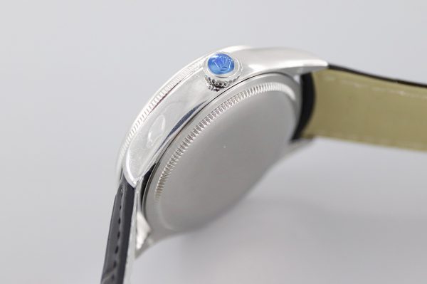 Rolex Cellini Date 50519 Bracelet Noir Cadran Argent 39mm Montre Réplique Homme – Image 5