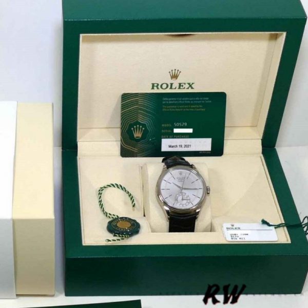 Rolex Cellini Dual Time 50529 Cadran Argent 39mm Montre Réplique Homme – Image 6