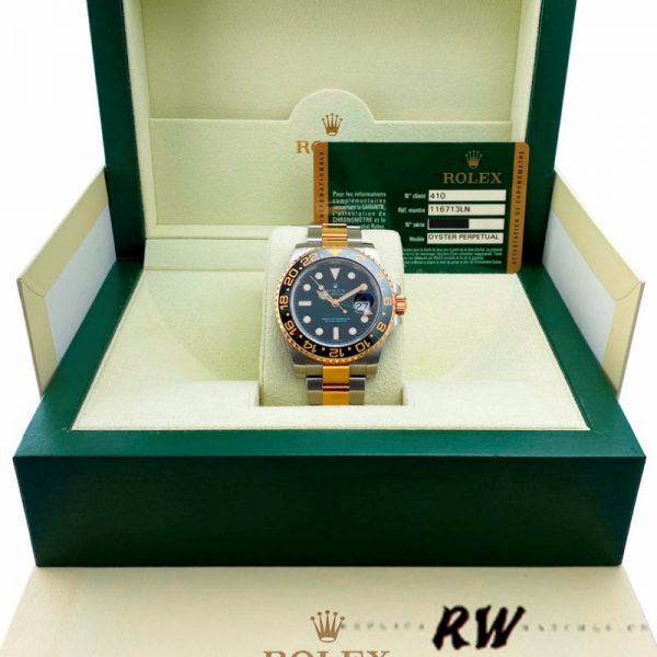 Rolex GMT-Master II 116713LN Boîtier Acier Inox Cadran Noir 40mm Montre Réplique Homme – Image 2