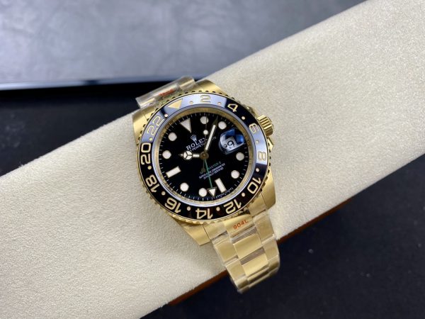Rolex GMT Master II 40mm Cadran Noir 116718LN Or Jaune 18k Montre Homme – Image 7