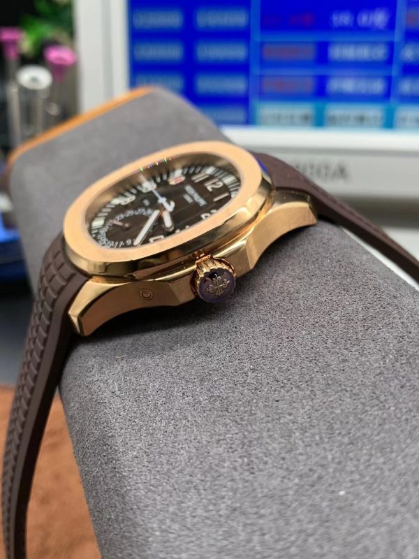Réplique Patek Philippe Aquanaut 5164R 001 Heure de Voyage Or Rose Montre Homme – Image 4