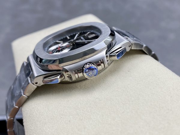 Patek Philippe Nautilus Chronographe Acier Inoxydable Cadran Noir 5980 1A 014 – Image 6