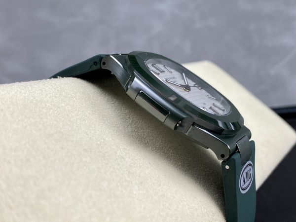 Patek Philippe Nautilus Bracelet Vert Cadran Blanc 5711 Montre 40MM – Image 5