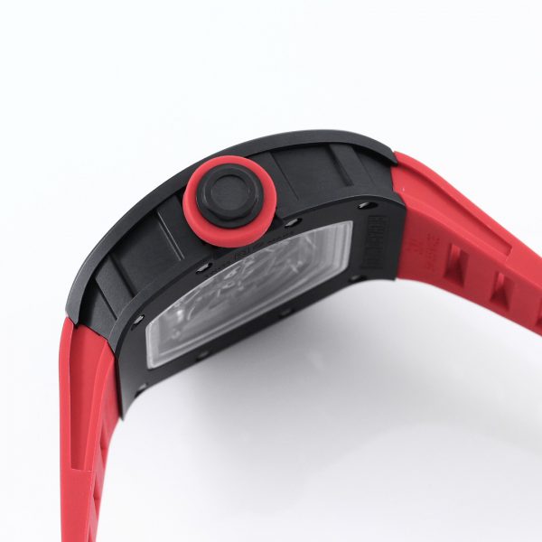 Richard Mille RM 055 RMUL2 NTPT Fibre de carbone Rouge Bracelet caoutchouc – Image 6
