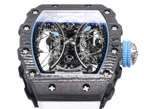 Richard Mille RM 53-01 Tourbillon Pablo Mac Donough Bracelet tissu blanc – Image 3