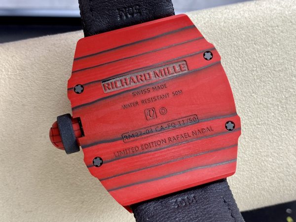 Richard Mille RM27-03 Tourbillon Rafael Nadal Rouge Quartz TPT Édition Rouge Carbone – Image 7
