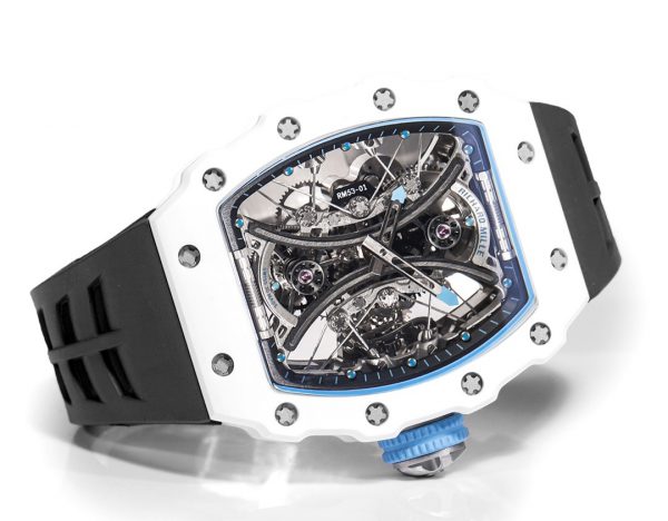 Richard Mille RM053-01 Pablo MacDonough Cadran squelette Bracelet caoutchouc noir – Image 7
