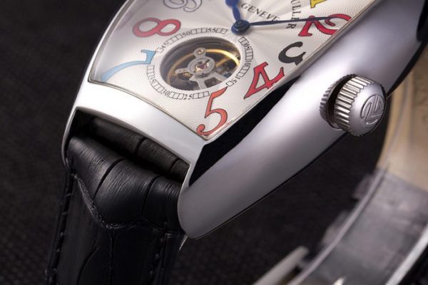 Franck Muller Casablanca Bracelet Cuir Croco Noir Cadran Blanc 80280 – Image 7