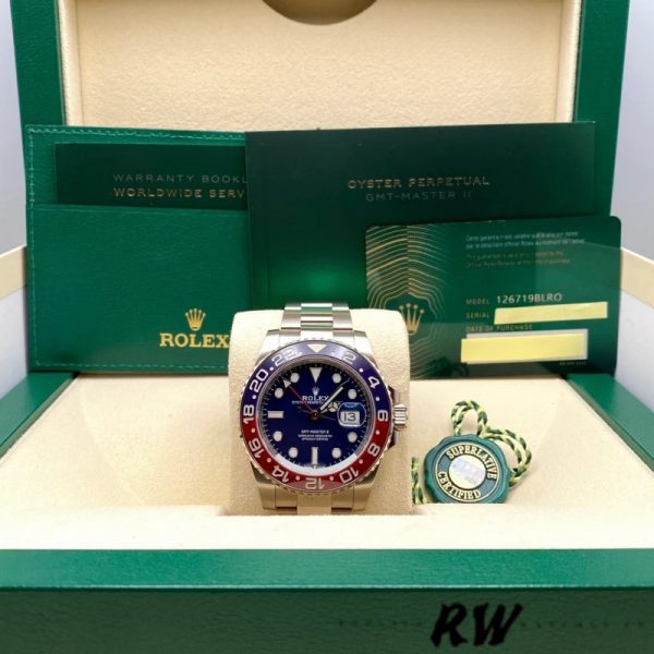 Rolex GMT-Master II 126719BLRO Or Blanc Cadran Bleu 40mm Montre Réplique Homme – Image 2