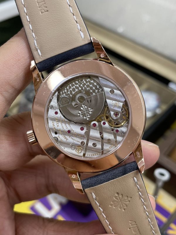 Patek Philippe Complications Or rose Cadran bleu 5224R 001 Réplique 42mm – Image 5