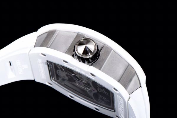 Richard Mille RM 057 NTPT Fibre de Carbone Bracelet Caoutchouc Blanc – Image 7