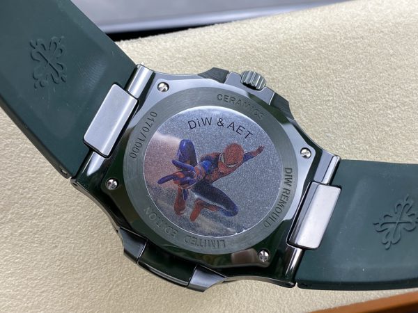 Patek Philippe Nautilus Bracelet Vert Cadran Blanc 5711 Montre 40MM – Image 4