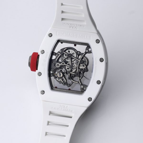 Richard Mille RM 055 RMUL2 NTPT Fibre de carbone Boîtier blanc Marque rouge – Image 7