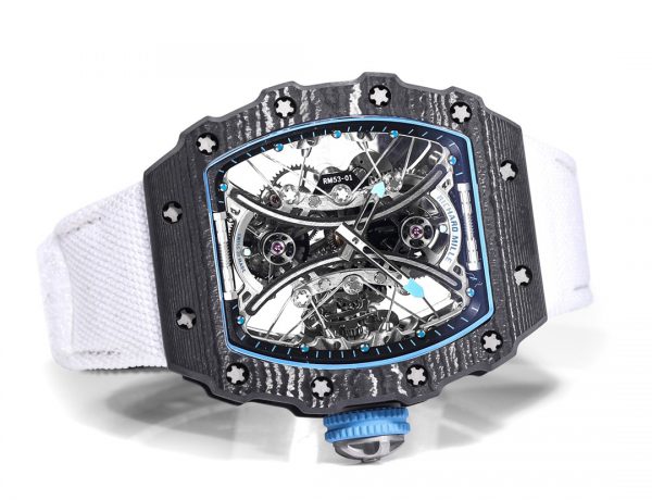 Richard Mille RM 53-01 Tourbillon Pablo Mac Donough Bracelet tissu blanc – Image 7