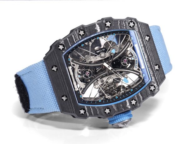 Richard Mille RM 53-01 Tourbillon Pablo Mac Donough Bracelet tissu bleu – Image 7