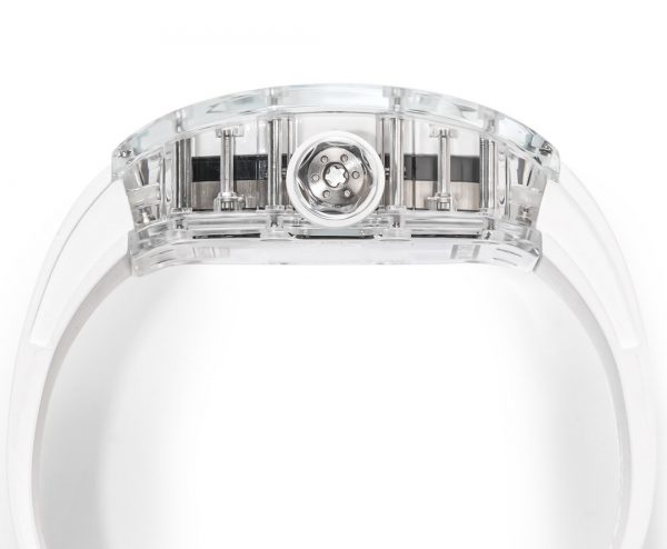 RM38-02 Richard Mille Tourbillon Mouvement Édition Cristal Bracelet caoutchouc blanc – Image 8