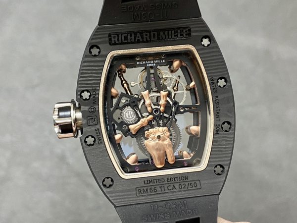 Richard Mille RM 66 Tourbillon volant Édition limitée Or rose 18k – Image 6
