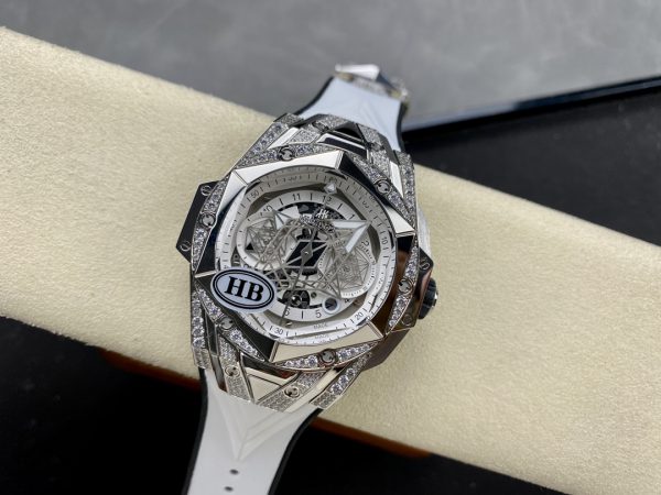 418.NX.2001.RX.1604.MXM20 Hublot Big Bang Partenariats Sang Bleu II Titane Diamant – Image 5