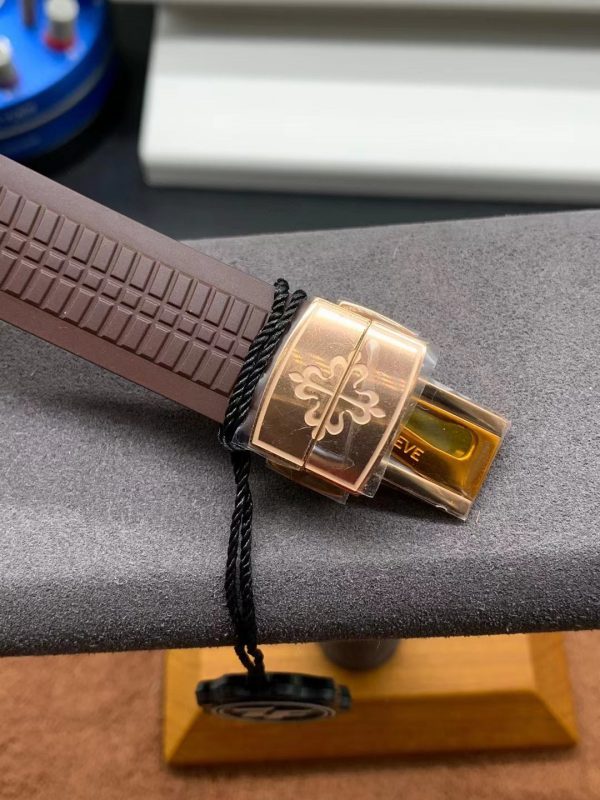 Réplique Patek Philippe Aquanaut 5164R 001 Heure de Voyage Or Rose Montre Homme – Image 8