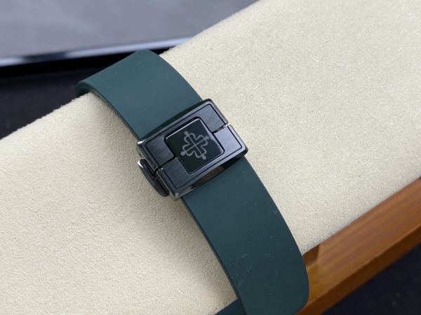 Patek Philippe Nautilus Bracelet Vert Cadran Blanc 5711 Montre 40MM – Image 3