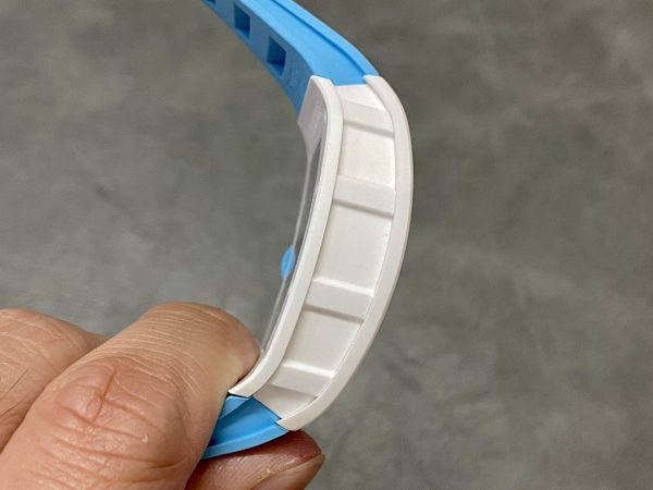 Richard Mille RM 055 RMUL2 NTPT Fibre de carbone Bleu Bracelet caoutchouc – Image 8