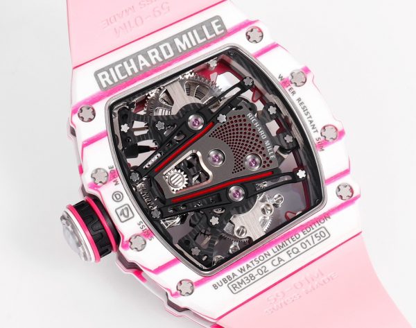 Richard Mille RM 38 02 Bubba Watson Tourbillon Bracelet caoutchouc rose – Image 8