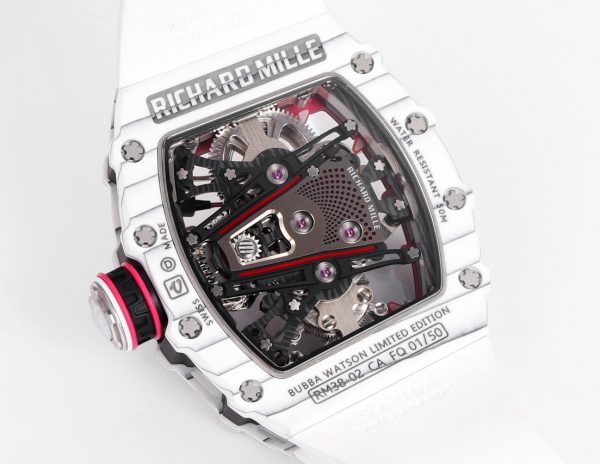 Richard Mille RM 38 02 Bubba Watson Tourbillon Boîtier blanc Bracelet caoutchouc & tissu – Image 8