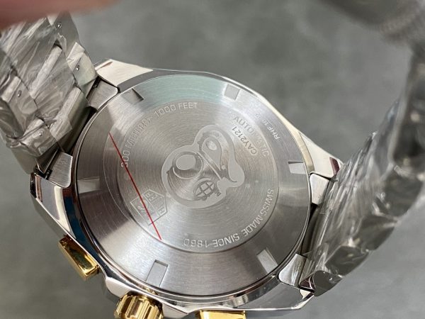 Tag Heuer Aquaracer Chronographe CAY2121.BB0923 43mm Or/Argent – Image 9