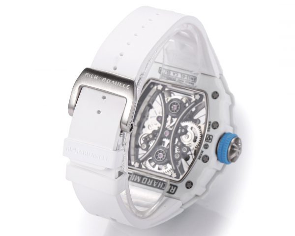 Richard Mille RM053-01 Pablo MacDonough Cadran squelette Bracelet caoutchouc blanc – Image 9