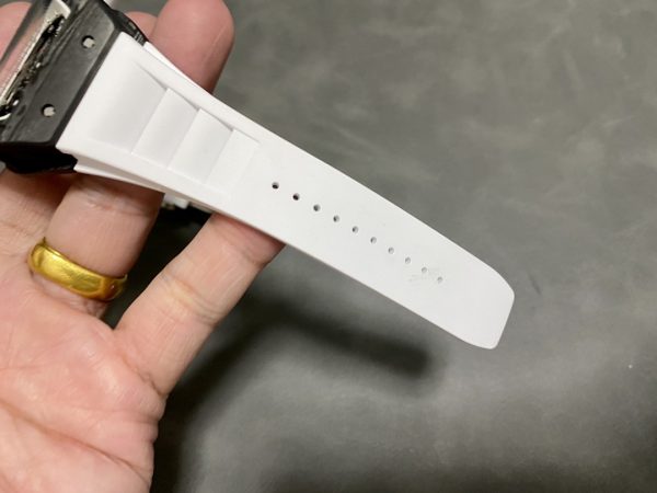 Richard Mille RM055 NTPT Fibre de carbone Bracelet caoutchouc blanc – Image 9