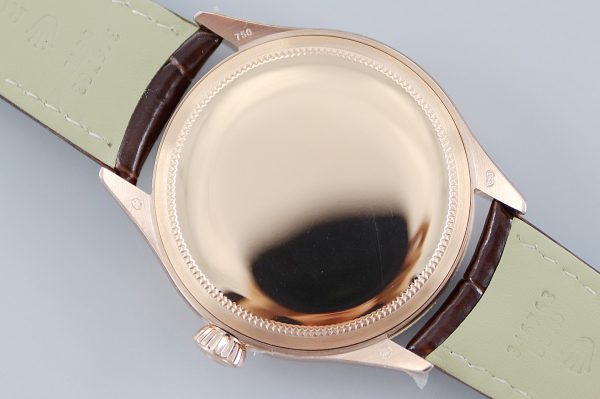 Rolex Cellini Date 50515 Bracelet Cuir Brun Index Noir 39mm Montre Réplique Homme – Image 2