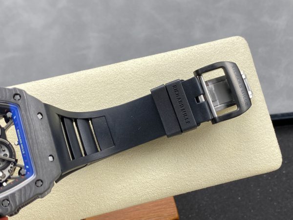 Richard Mille Rafael Nadal NTPT Carbone RM Bracelet caoutchouc noir RM035-02 – Image 9