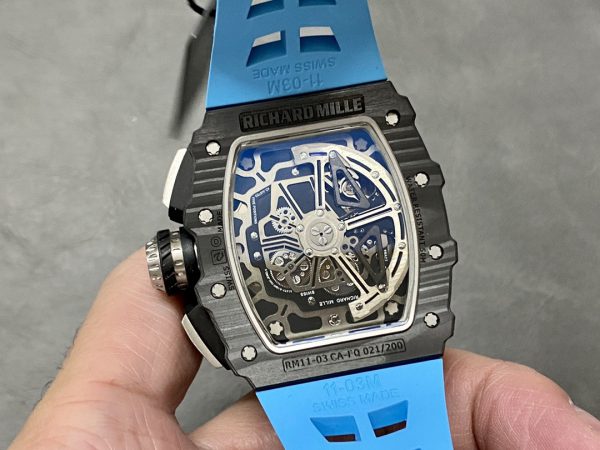 Richard Mille RM 11-03 Chronographe Flyback Automatique Montre Bleue – Image 9