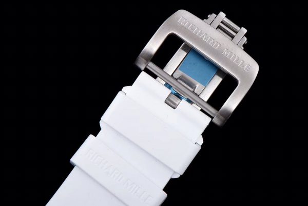 Richard Mille RM 057 NTPT Fibre de Carbone Bracelet Caoutchouc Blanc – Image 9