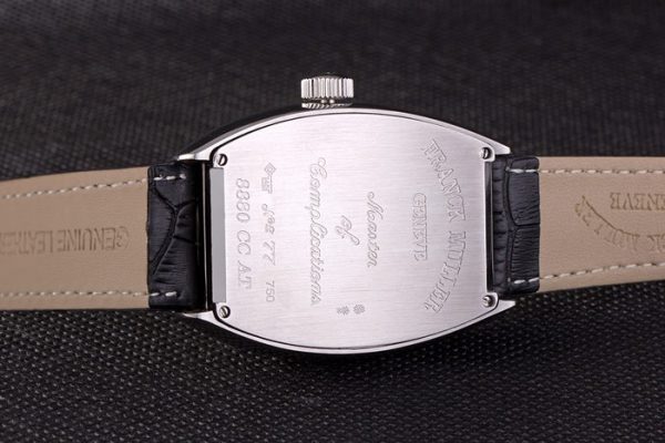 Franck Muller Casablanca Bracelet Cuir Croco Noir Cadran Blanc 80280 – Image 8
