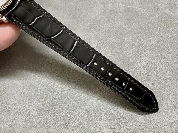 Rolex Cellini Time 50509 Bracelet Cuir Noir Cadran Blanc 39mm Montre Réplique Homme – Image 3