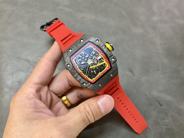 Richard Mille RM 67-02 Extra Plat Carbone TPT Italie Rouge Jaune – Image 8