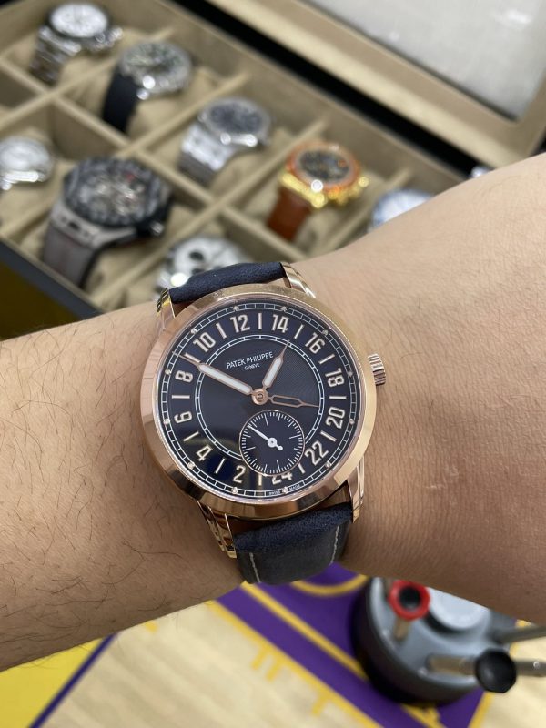Patek Philippe Complications Or rose Cadran bleu 5224R 001 Réplique 42mm – Image 10