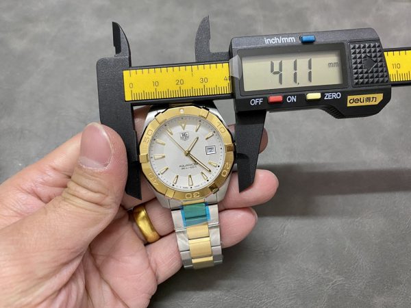 Tag Heuer Aquaracer 18kt Or Jaune Acier Inoxydable WAY1151.BD0912 Montre – Image 10