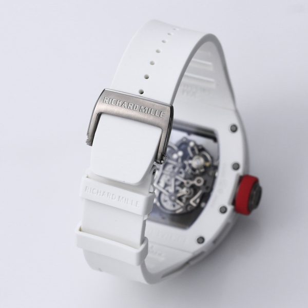Richard Mille RM 055 RMUL2 NTPT Fibre de carbone Boîtier blanc Marque rouge – Image 10