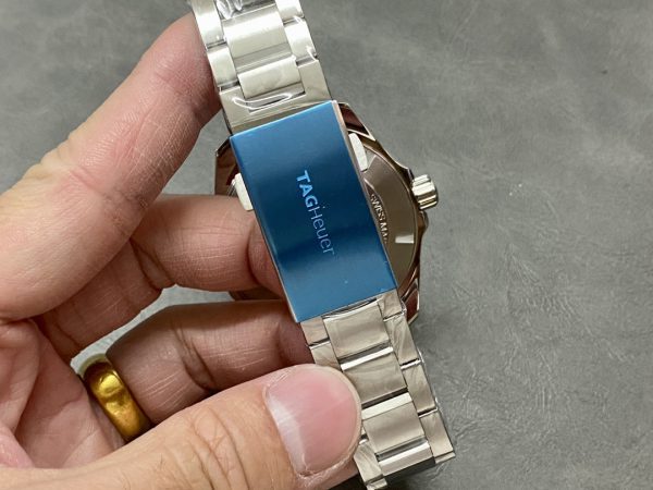 Tag Heuer Aquaracer Automatique GMT Acier WAY201T.BA0927 Bleu 43mm – Image 10