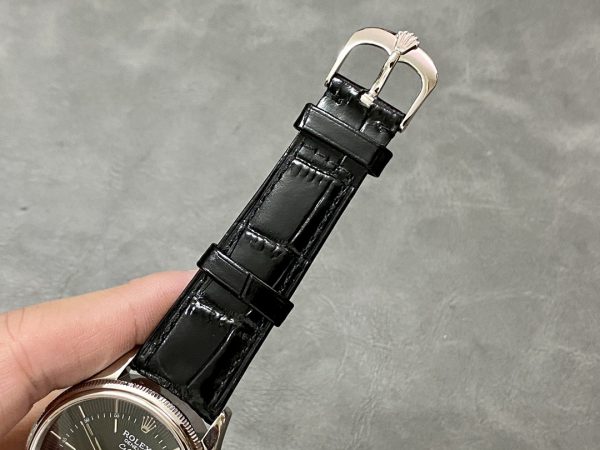 Rolex Cellini Dual Time 50529 Cadran Noir Or Blanc 39mm Montre Réplique Homme – Image 3