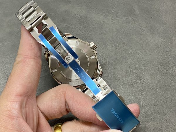 Tag Heuer Aquaracer Automatique GMT Acier WAY201T.BA0927 Bleu 43mm – Image 11